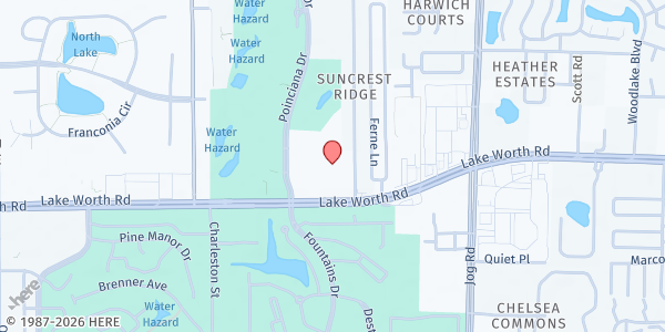 Map showing Society of St. Vincent de Paul Palm Beach County at 6801 Lake Worth Rd. #216, Greenacres, FL