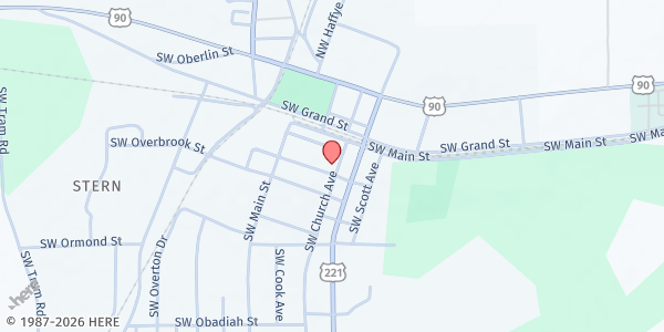 Map showing Greenville Methodist Church at 174 SW Church Street, Greenville, FL