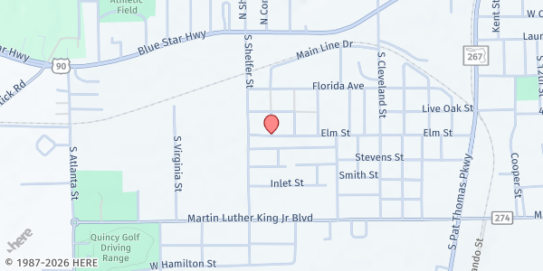 Map showing North Florida Educational Development Corporation - Gretna at 100 Beech Ave., Gretna, FL