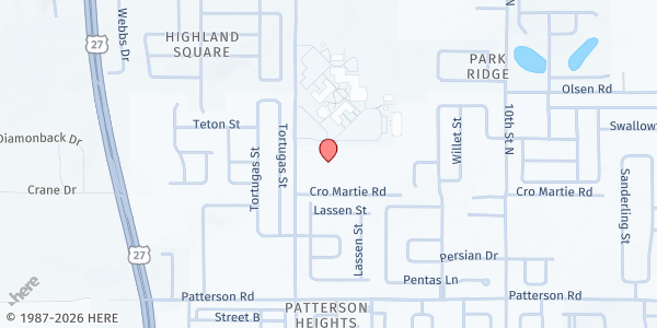 Map showing New Horizon Church House Blessed at 400 Orchid Drive, Haines City, FL