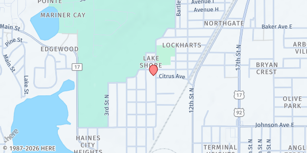 Map showing Rise Up Feed and Seed at 826 N 8th Street, Haines City, FL