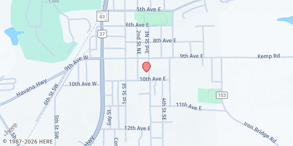 Map showing Community Cares Outreach at 118 3rd St. SE., Havana, FL