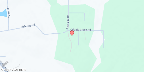 Map showing Hope Harvest Food Pantry at 1110 Rich Bay Road, Havana, FL