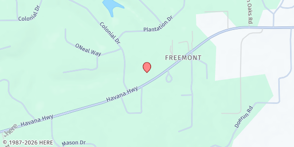 Map showing The Body of Christ at 6909 Havana Hwy., Havana, FL