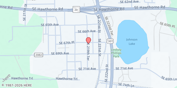 Map showing Hawthorne Area Resource Center at 21923 SE 67th Pl, Hawthorne, FL