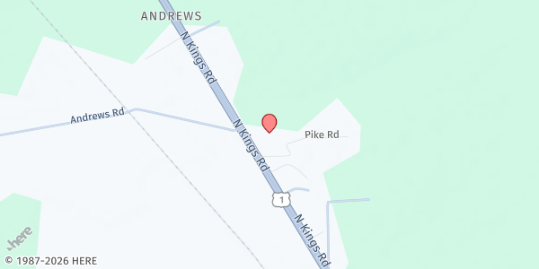 Map showing Buford Grove Baptist Church at 553274 US Highway 1, Hilliard, FL