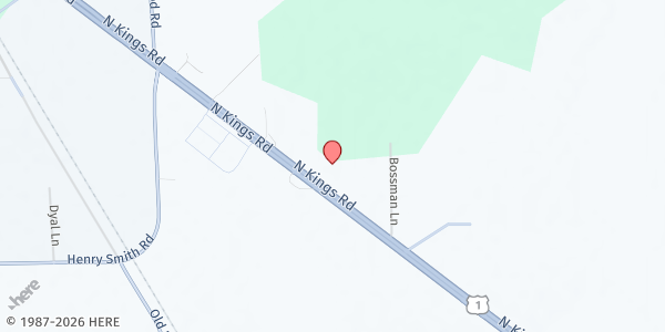 Map showing Hilliard First Assembly of God at 550920 US-1, Hilliard, FL