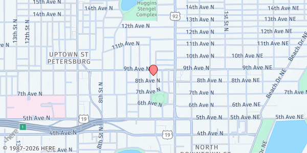 Map showing People that Love - Historic Uptown at 817 5th Street North, Historic Uptown, FL