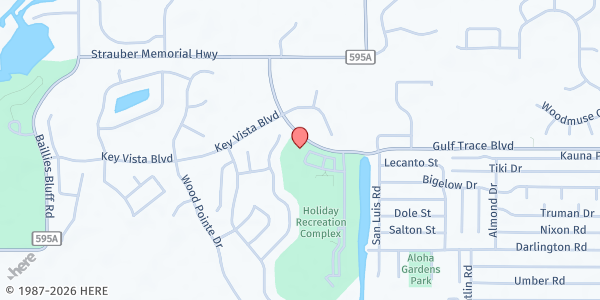 Map showing J. Ben Harrill Recreation Complex - Recreation Center at 2830 Gulf Trace Boulevard, Holiday, FL