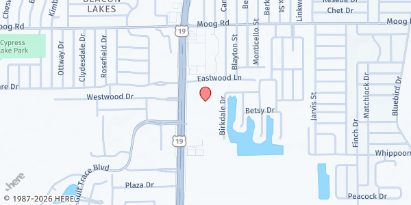 Map showing Metropolitan Ministries - West Pasco at 3214 US-19, Holiday, FL