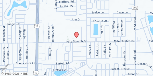 Map showing St. Vincent De Paul Roman Catholic Church - Holiday at 4843 Mile Stretch Dr., Holiday, FL