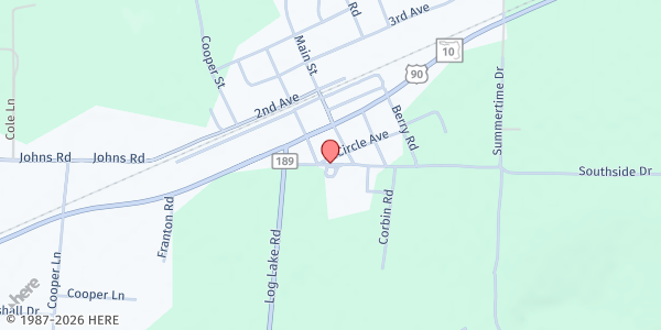 Map showing Holt Community Food Pantry at 521 Southside Dr., Holt, FL