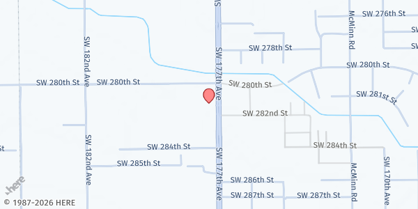 Map showing Bridge to Hope - Homestead at 17700 SW 280 St, Homestead, FL