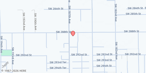 Map showing Faith Church of the Redlands at 28945 SW 187th Ave, Homestead, FL