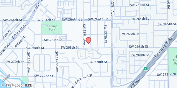 Map showing Farm Share, INC. Light House Power & Praise at 26740 Southwest 138th Court, Homestead, FL