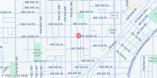 Map showing Haitian Evangelical Baptist Church (Sprout Up) at 344 W Mowry Dr, Homestead, FL