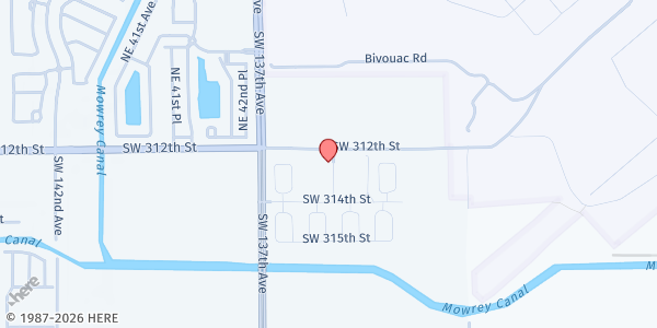 Map showing Homestead Housing Authority South Dade (Sprout Up) at 31220 SW 134th Ave, Homestead, FL