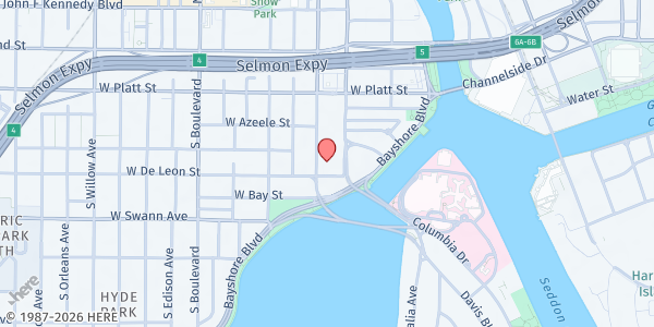 Map showing Holy Trinity Presbyterian Church at 350 South Hyde Park Avenue, Hyde Park, FL