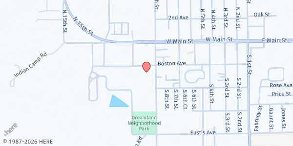 Map showing Guadalupe Social Services at 211 S. 9th St., Immokalee, FL