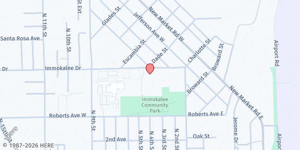 Map showing IMMOKALEE HIGH SCHOOL at 701 Immokalee Dr #5, IMMOKALEE, FL