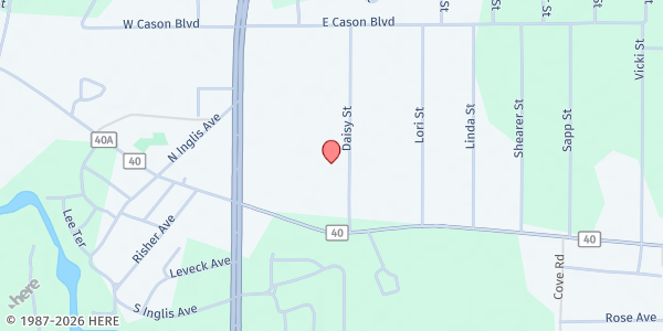 Map showing Jesus Is Ministries - Inglis at 68 Daisy St., Inglis, FL