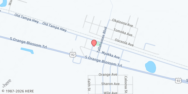 Map showing Living Water Fellowship - Immokalee Street at 1535 Immokalee St., Intercession City, FL