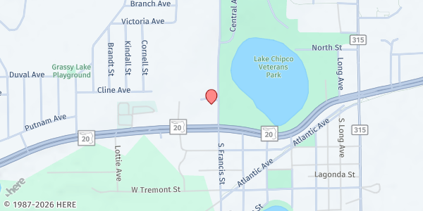 Map showing Society of St. Vincent De Paul, inc - Interlachen at 111 N Francis St, Interlachen, FL