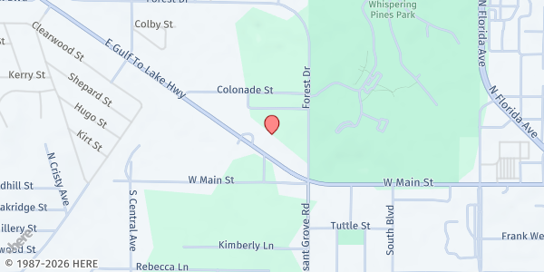 Map showing First Lutheran Church Inverness at 1900 FL-44, Inverness, FL