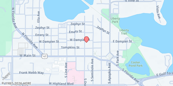 Map showing St. Margaret's Episcopal Church at 114 N. Osceola Ave., Inverness, FL