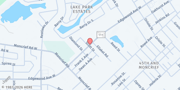 Map showing All People International Church at 1995 Edgewood Ave. W., Jacksonville, FL