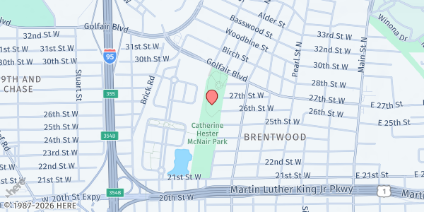 Map showing Bridge The Gap Food Pantry at 561 W. 25th St., Jacksonville, FL