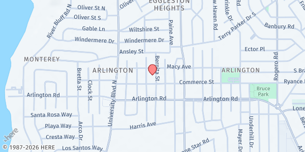 Map showing Catholic Charities Jacksonville at 1430 Bernita St, Jacksonville, FL