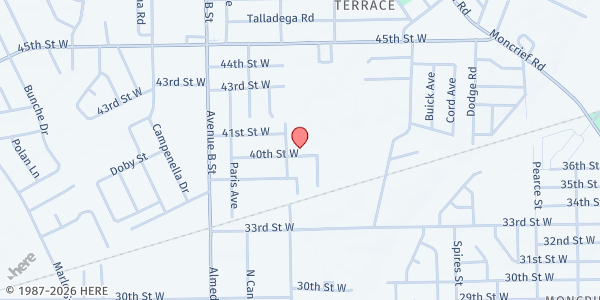 Map showing Chef A.L. Harvey Food Pantry at 2100 West 45th Street, Jacksonville, FL