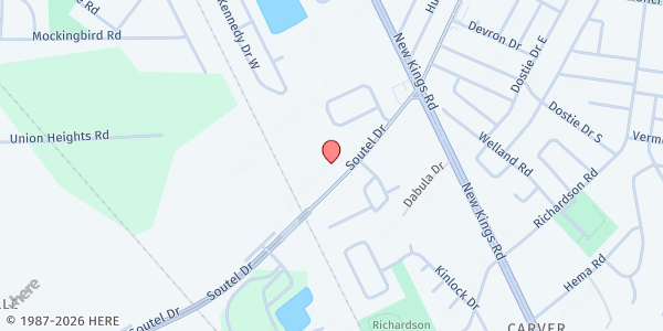 Map showing Church of God Sanctuary of Praise at 5755 Soutel Dr., Jacksonville, FL