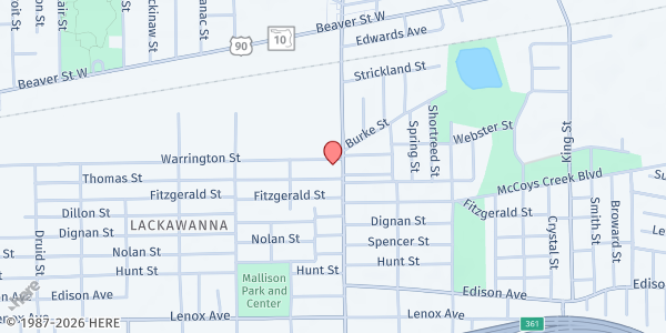 Map showing Church of Pentecost USA at 3020 Warrington Street, Jacksonville, FL