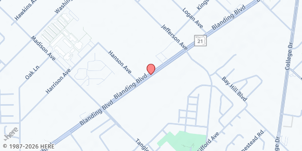 Map showing Clay County Outreach Ministry Council - Jacksonville at 1125 Blanding Blvd B, Jacksonville, FL