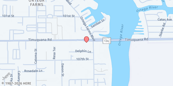 Map showing Community Health Outreach at 5126 Timuquana Rd., Jacksonville, FL