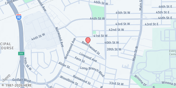 Map showing Community Rehab Center at 623 Beechwood Street, Jacksonville, FL