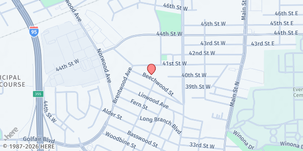 Map showing Community Rehabilitiation Center at 623 Beechwood St., Jacksonville, FL