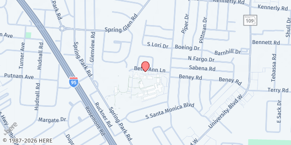 Map showing Englewood Family Resource Center at 5354 Betty Ann Ln, Jacksonville, FL