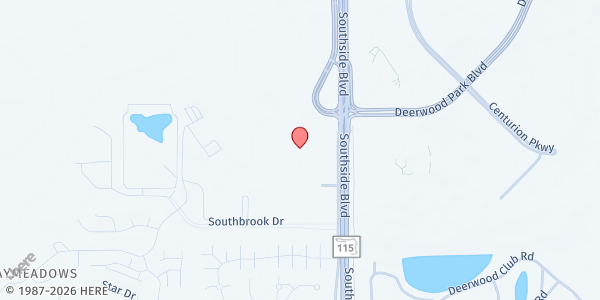 Map showing Episcopal Church of the Redeemer at 7500 Southside Boulevard, Jacksonville, FL