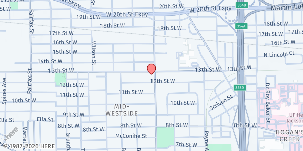 Map showing Families of Slain Children - Jacksonville at 2212 Myrtle Ave. N., Jacksonville, FL
