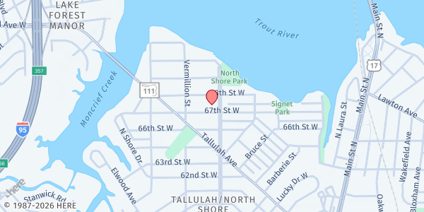 Map showing Gateway to Heaven at 7700 North Pearl Street, Jacksonville, FL