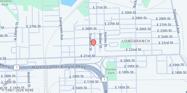 Map showing Greater Payne AME Church at 1230 Claudia Spencer St., Jacksonville, FL