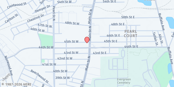 Map showing Kingdom of God Outreach Ministries at 5424 N. Main St., Jacksonville, FL