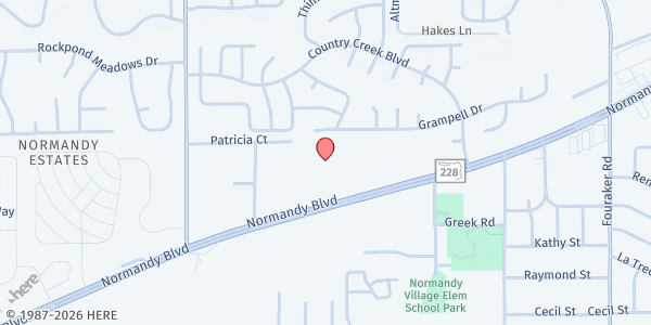 Map showing Most Holy Redeemer Catholic Church at 8523 Normandy Blvd., Jacksonville, FL