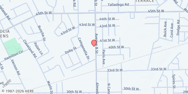 Map showing Northside Community Involvement at 4990 Avenue B, Jacksonville, FL