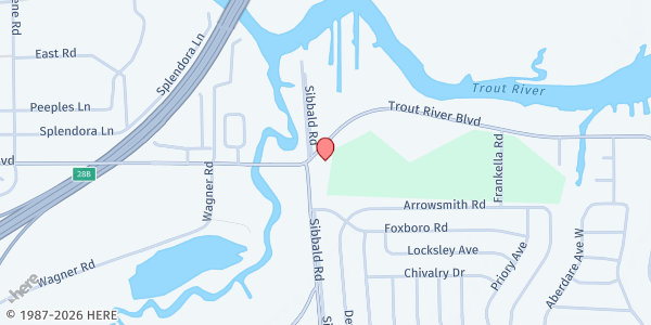 Map showing Pleasant Grove Church at 5644 Trout River Blvd, Jacksonville, FL