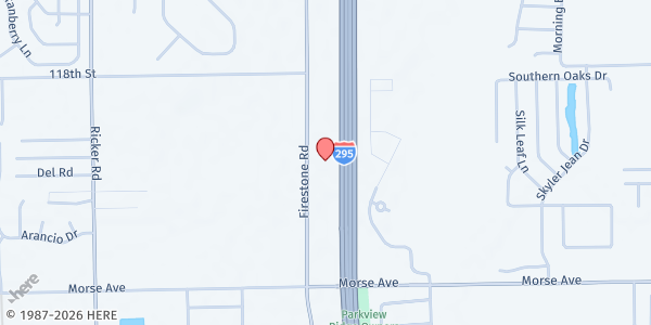 Map showing RC3 Marketplace at 6561 Firestone Rd., Jacksonville, FL