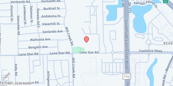 Map showing Revitalize Arlington Market Food Pantry at 8985 Lone Star Rd., Jacksonville, FL